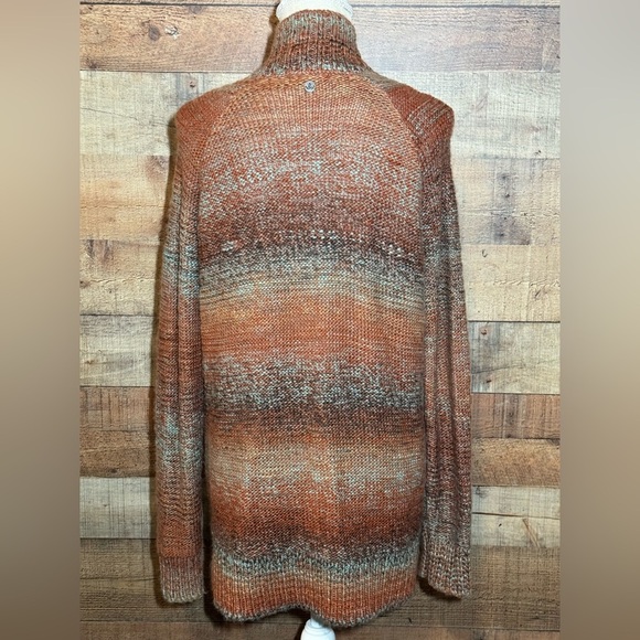 PrAna Women's Claus Orange Sundried V-Neck Ribbed Chunky Knit Sweater size M* - Picture 5 of 9